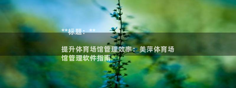 必一体育官方入口：*